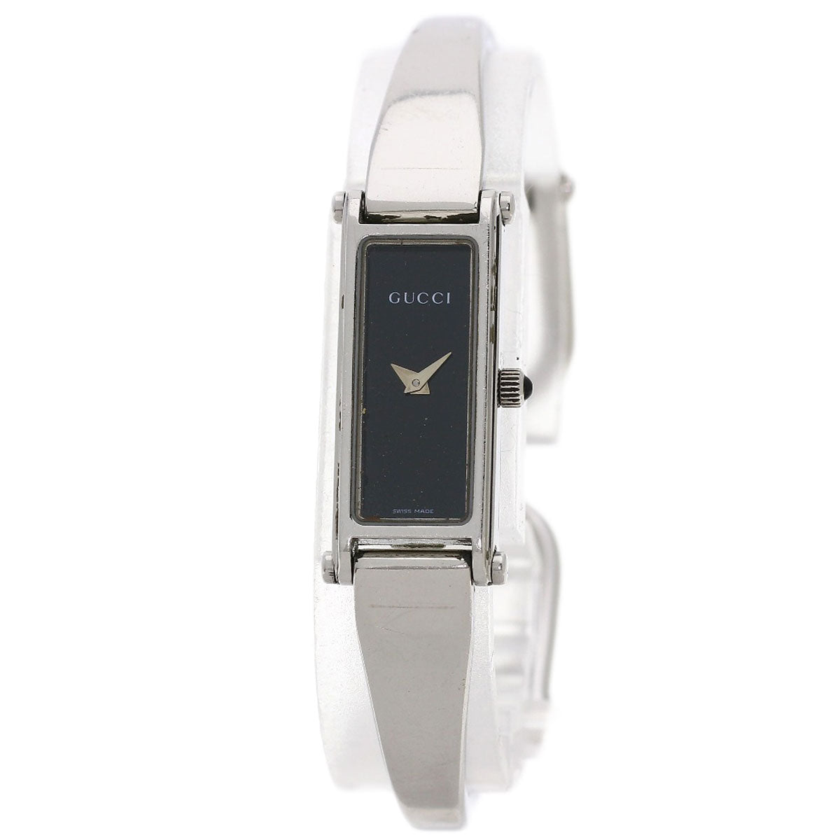 GUCCI Watches Quartz Stainless Steel , Stainless Steel Silver 1500L black dial Women d