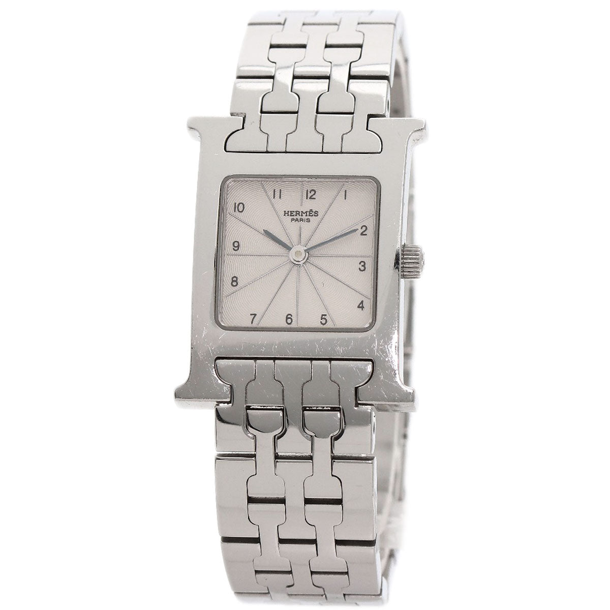 HERMES Watches Quartz HH1.210 Stainless Steel , Stainless Steel Silver H watch Silver dial Women d