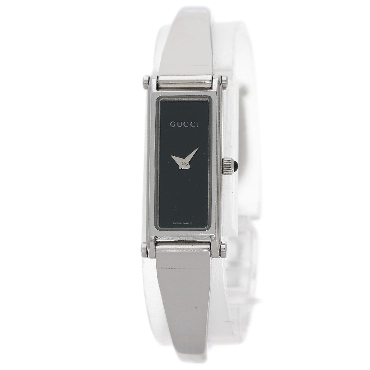 GUCCI Watches Quartz Stainless Steel , Stainless Steel Silver 1500L black dial Women d