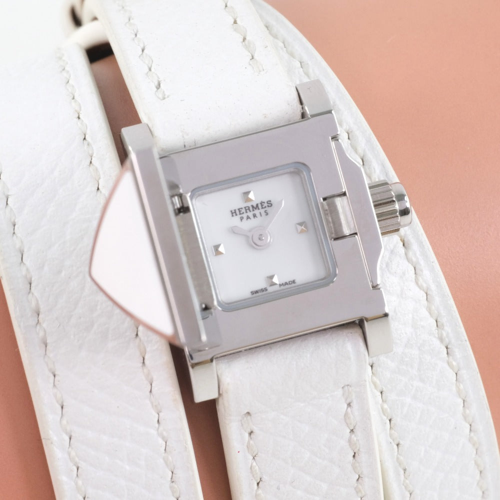 HERMES Watches Quartz ME2.112 Stainless Steel , Leather White Triple Tour Medor Rock White dial Women d