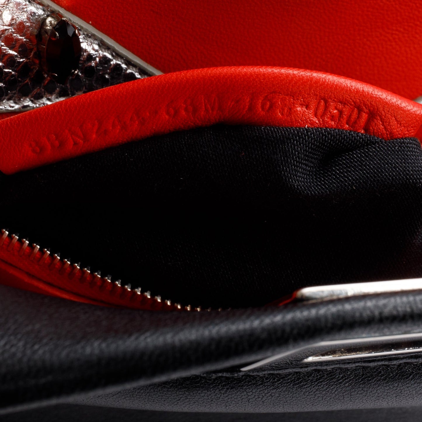 Fendi Black Calfskin Leather Mini Peekaboo Bag