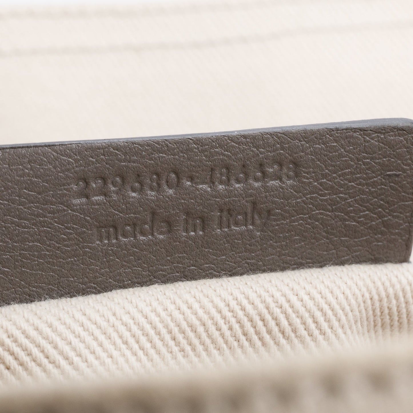 Saint Laurent Grey Leather Neutral Canvas Trim M Two Bag