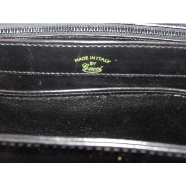 Gucci Black Glossy Leather Shoulder Bag