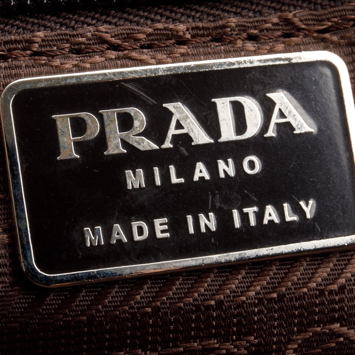 Prada Brown Ostrich Shoulder Bag
