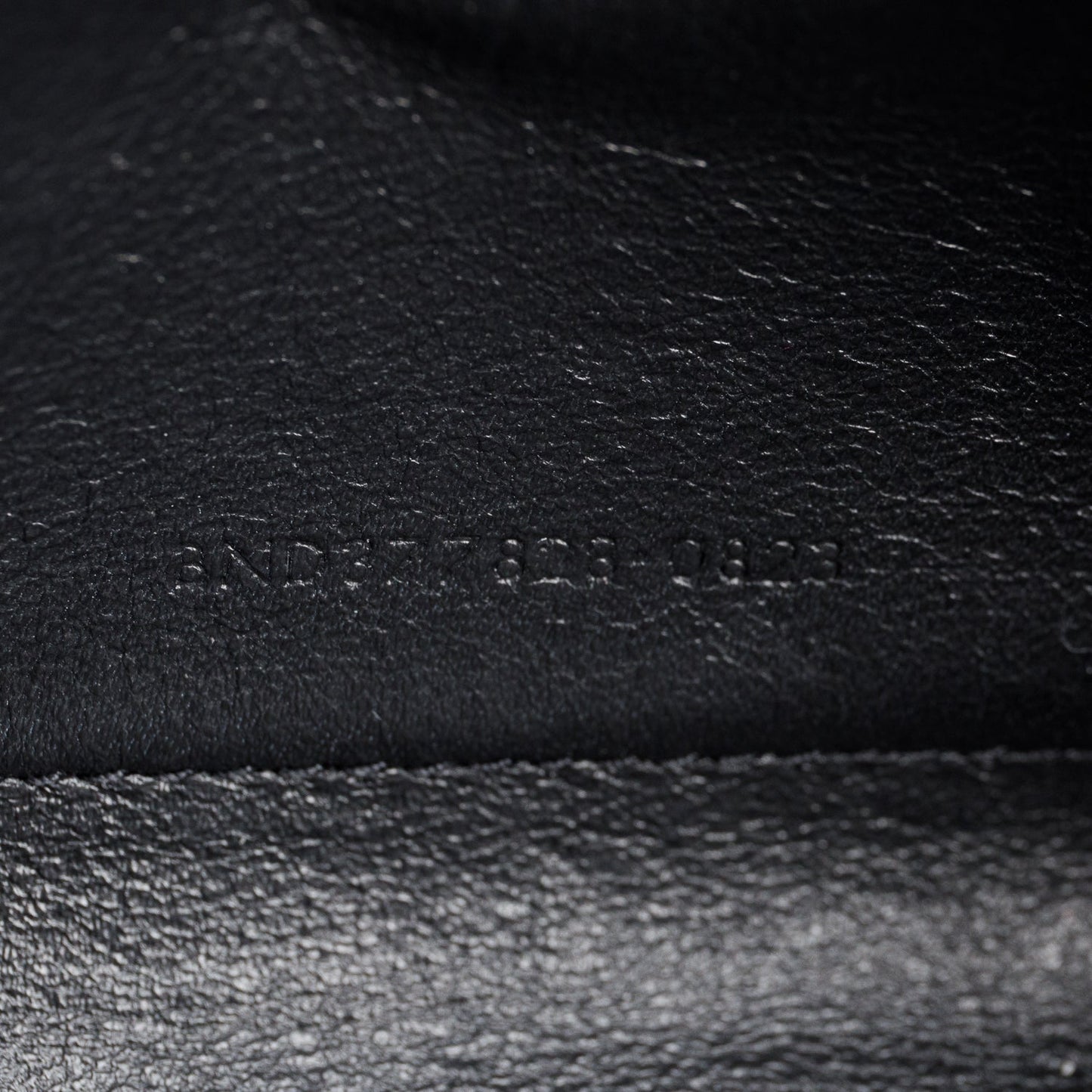 Saint Laurent 2023 Black Grain De Poudre Leather Cassandre Envelope Chain Wallet