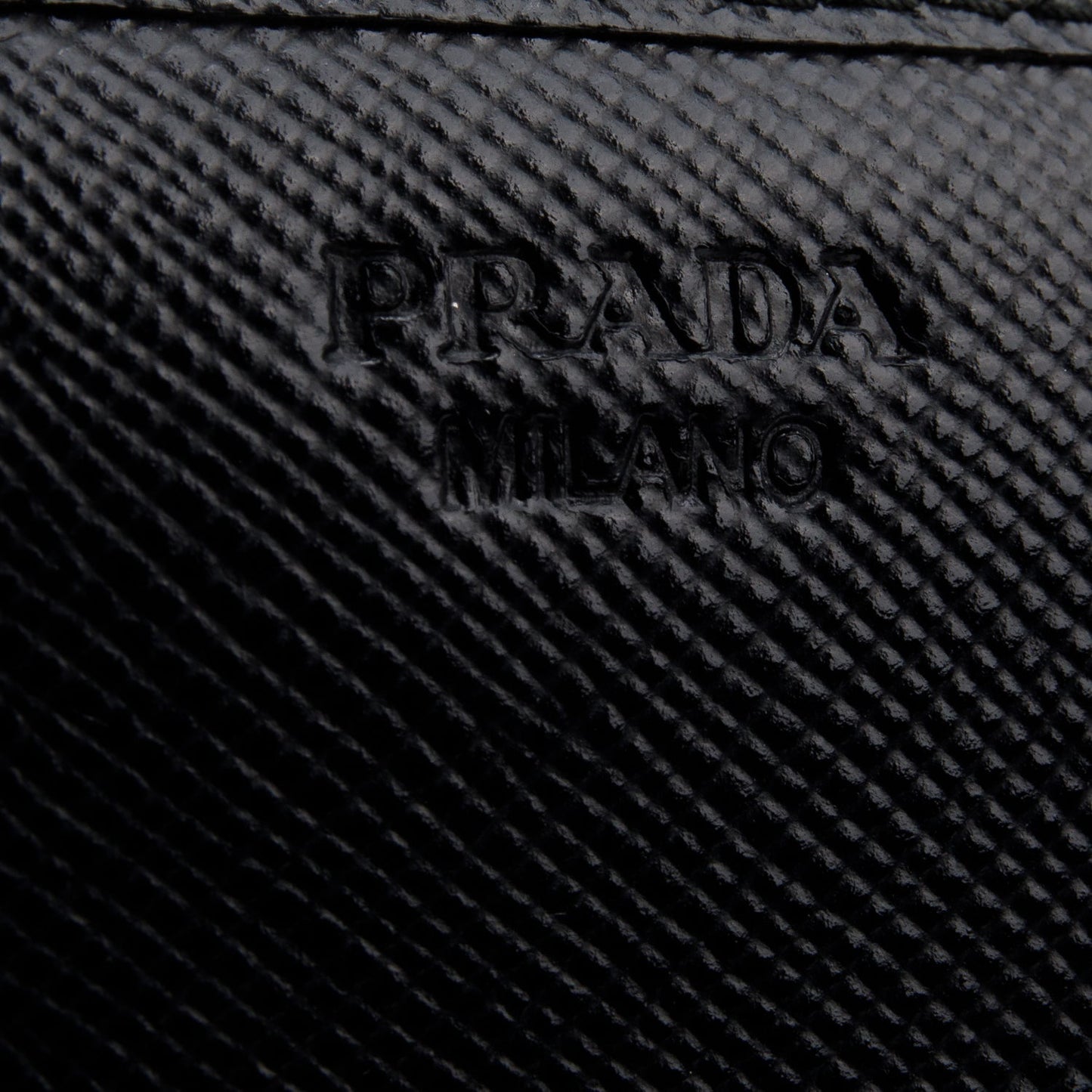 Prada Black Saffiano Leather Continental Bow Wallet