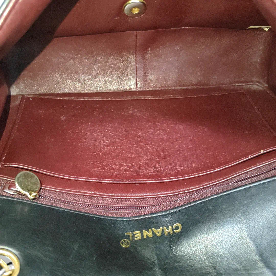 Chanel Diana CC Flap Bag 1989 Black Lambskin Leather with 24k Gold Hardware