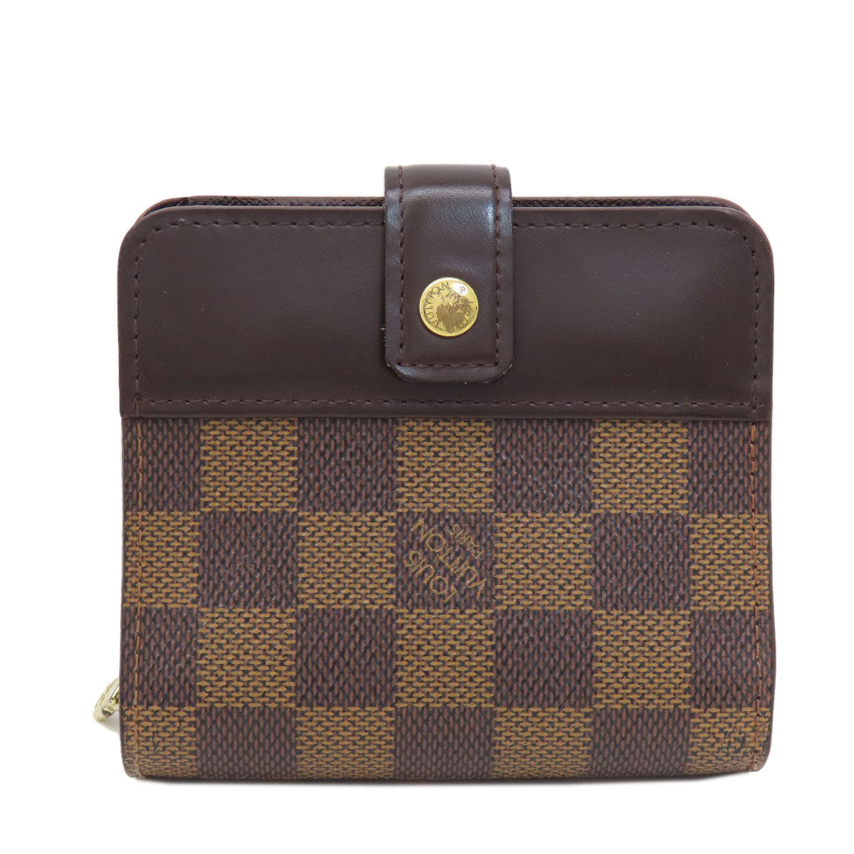 LOUIS VUITTON Bifold Wallet M61668 Damier canvas Brown Compact Zip Damier Ebene Women d