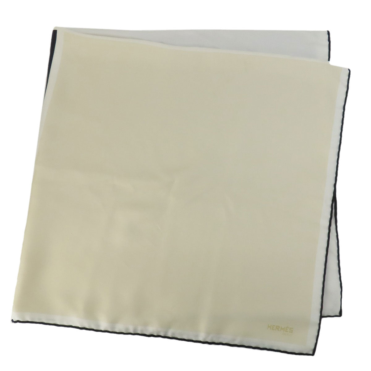 HERMES scarf silk white Carre90 logo Women d