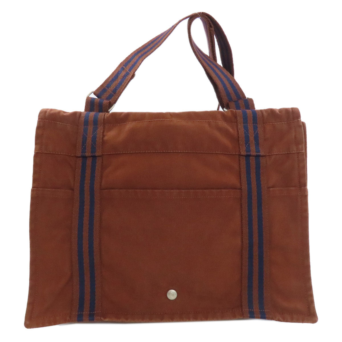 HERMES Shoulder Bag canvas Brown Sac Fourre Tout Bassus Women d