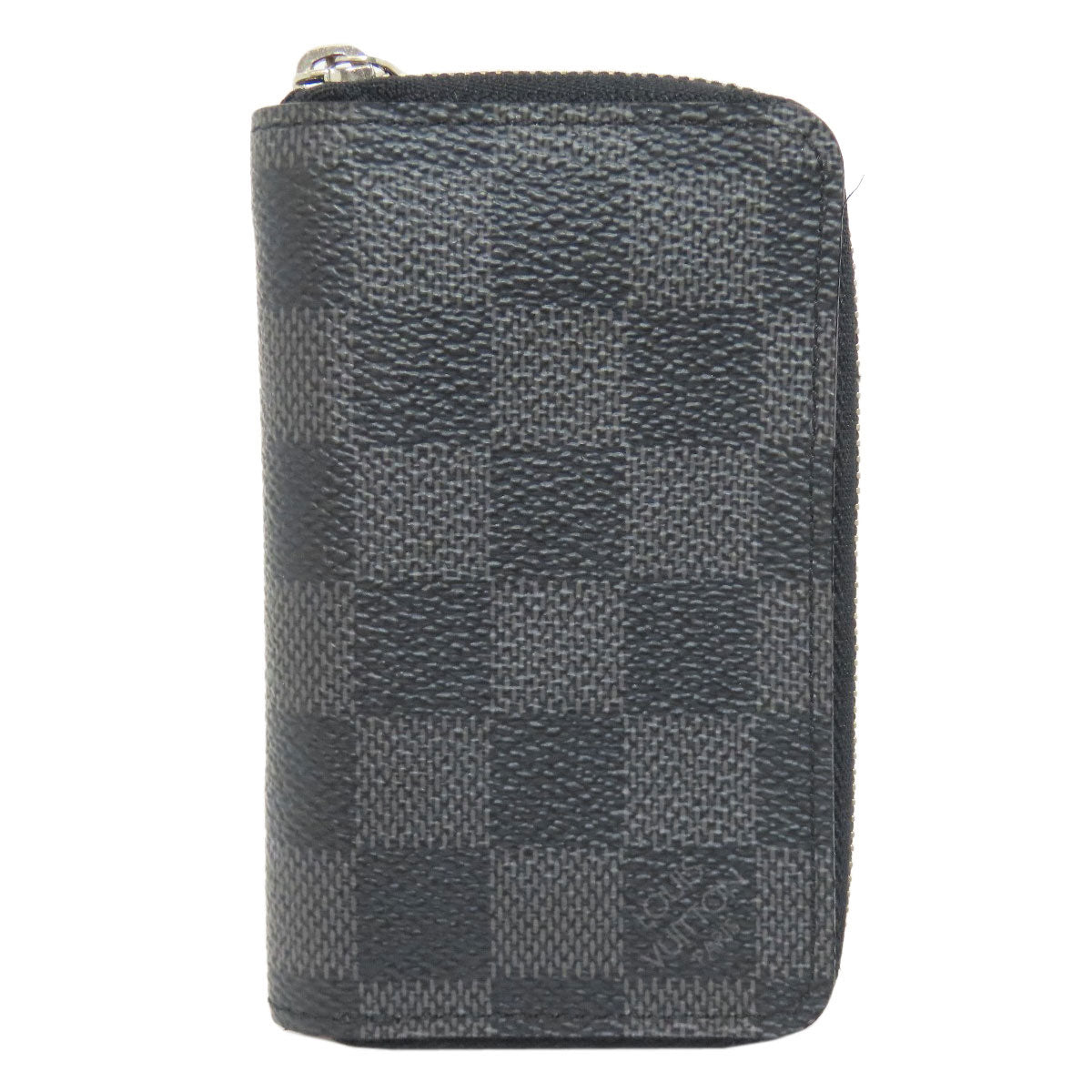 LOUIS VUITTON Coin case N63076 Damier canvas black Zippy coin purse mens d