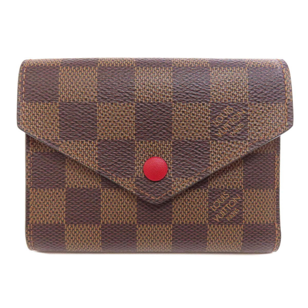 LOUIS VUITTON Bifold Wallet N41659 Damier canvas Brown Portefeuille Victorine Women d