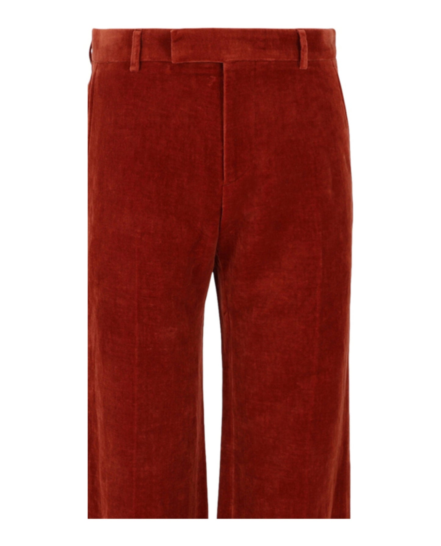 Gucci Mens Velvet Flared-Leg Pants