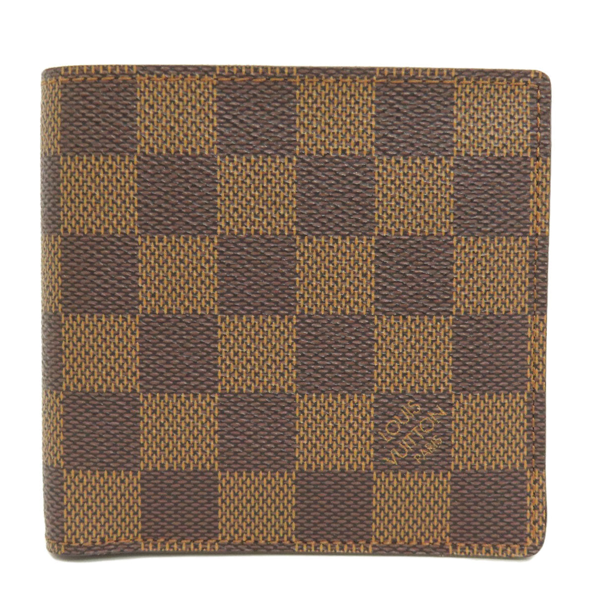 LOUIS VUITTON Bifold Wallet N61675 Damier canvas Brown Portefeuille?EMarco mens d