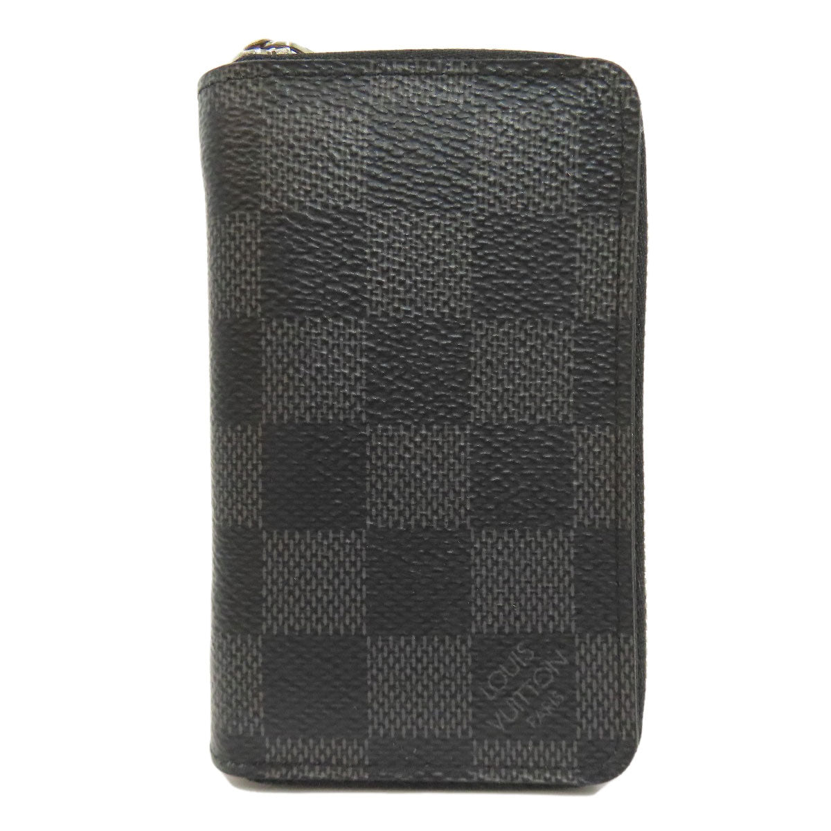 LOUIS VUITTON Coin case N63076 Damier canvas black Zippy coin purse mens(Unisex) d