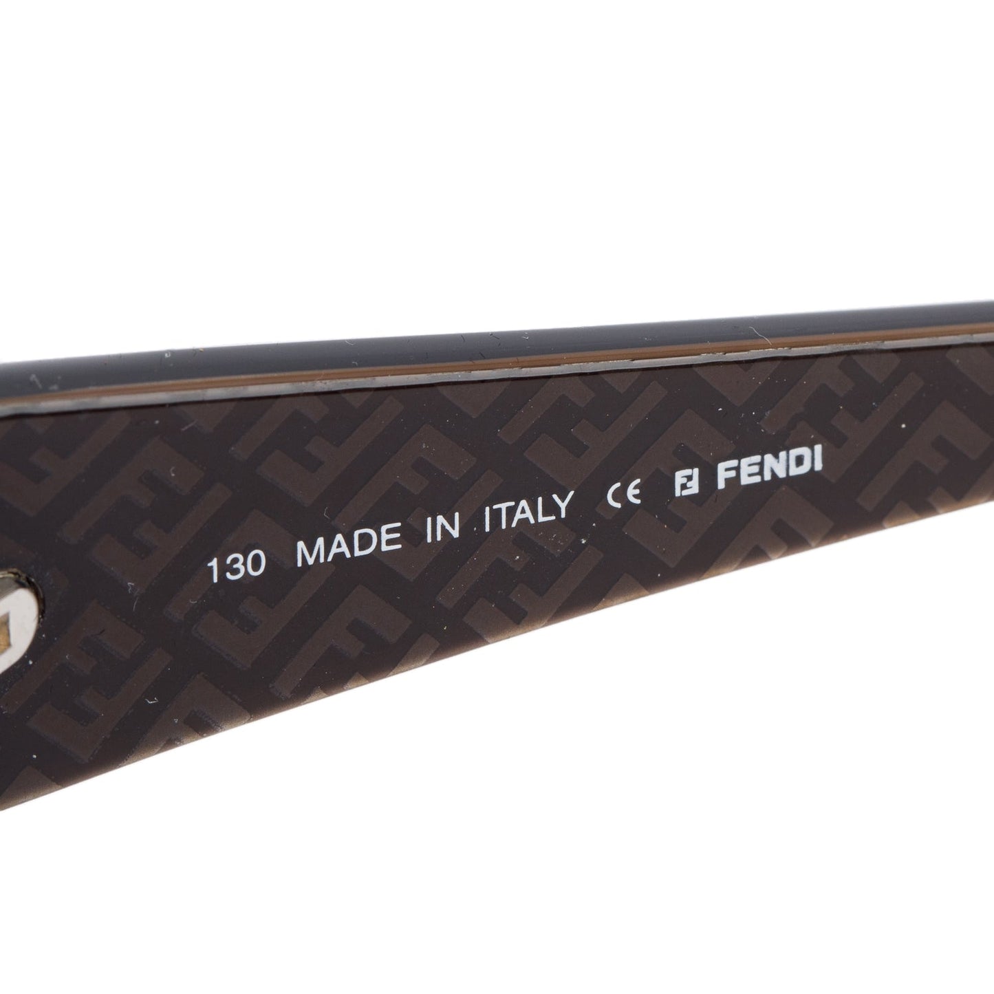 Fendi FS302 Brown Acetate Rectangle Sunglasses