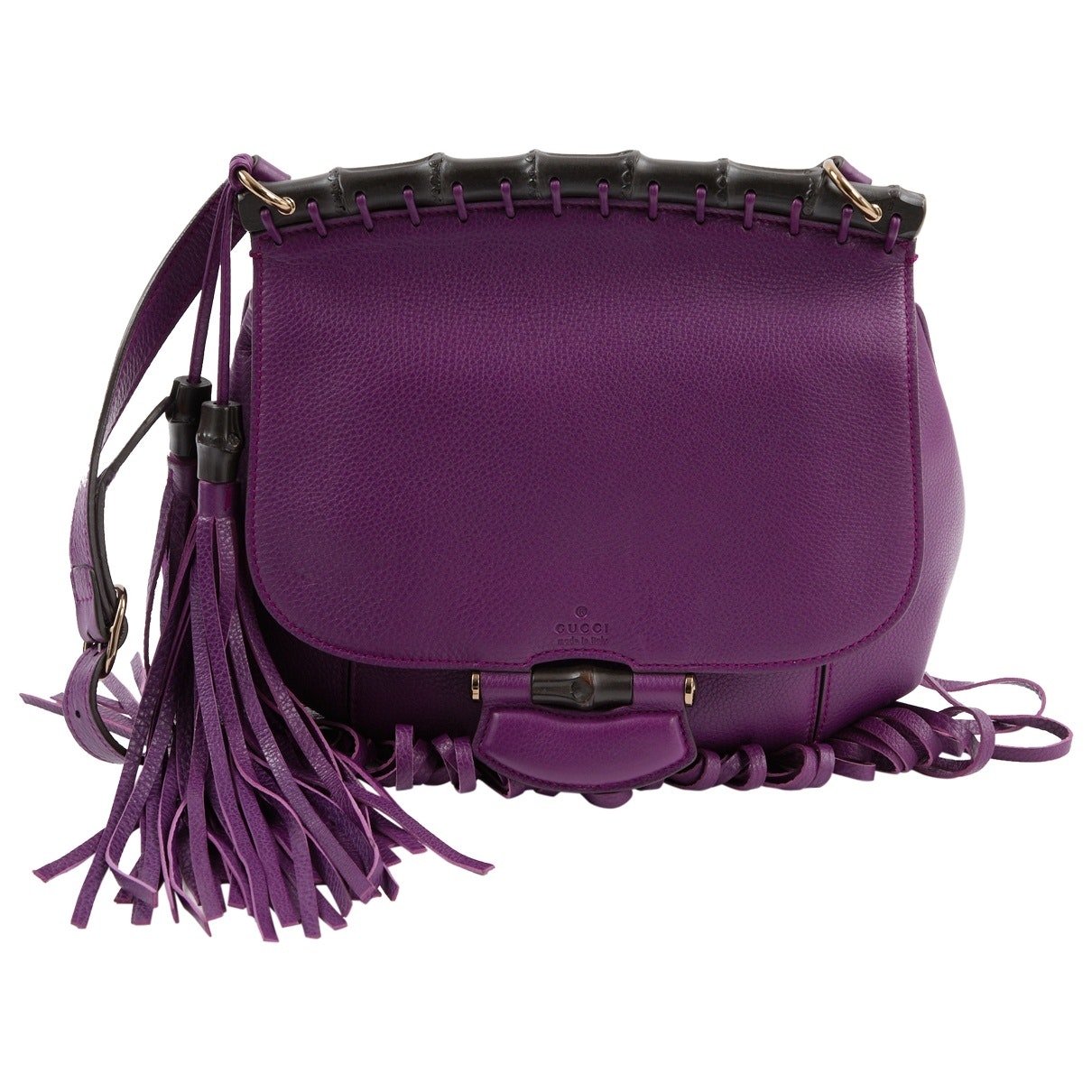 Gucci purple leather handbag