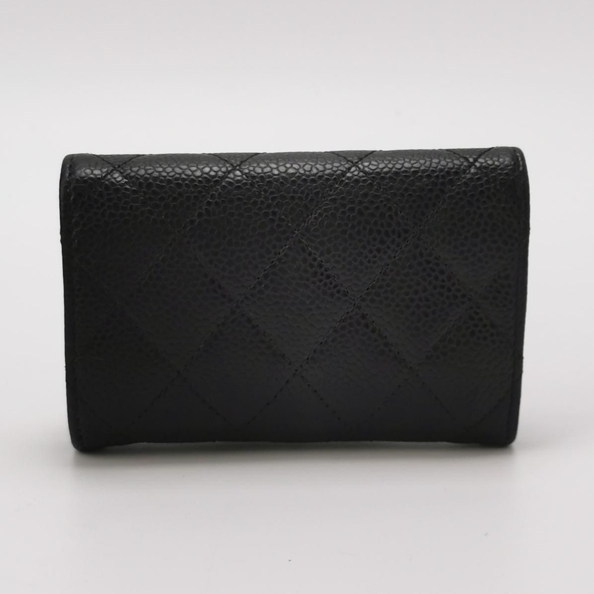 Chanel CC Bag Leather Solid Quilted Double C Logo Card Holder 250504781178163