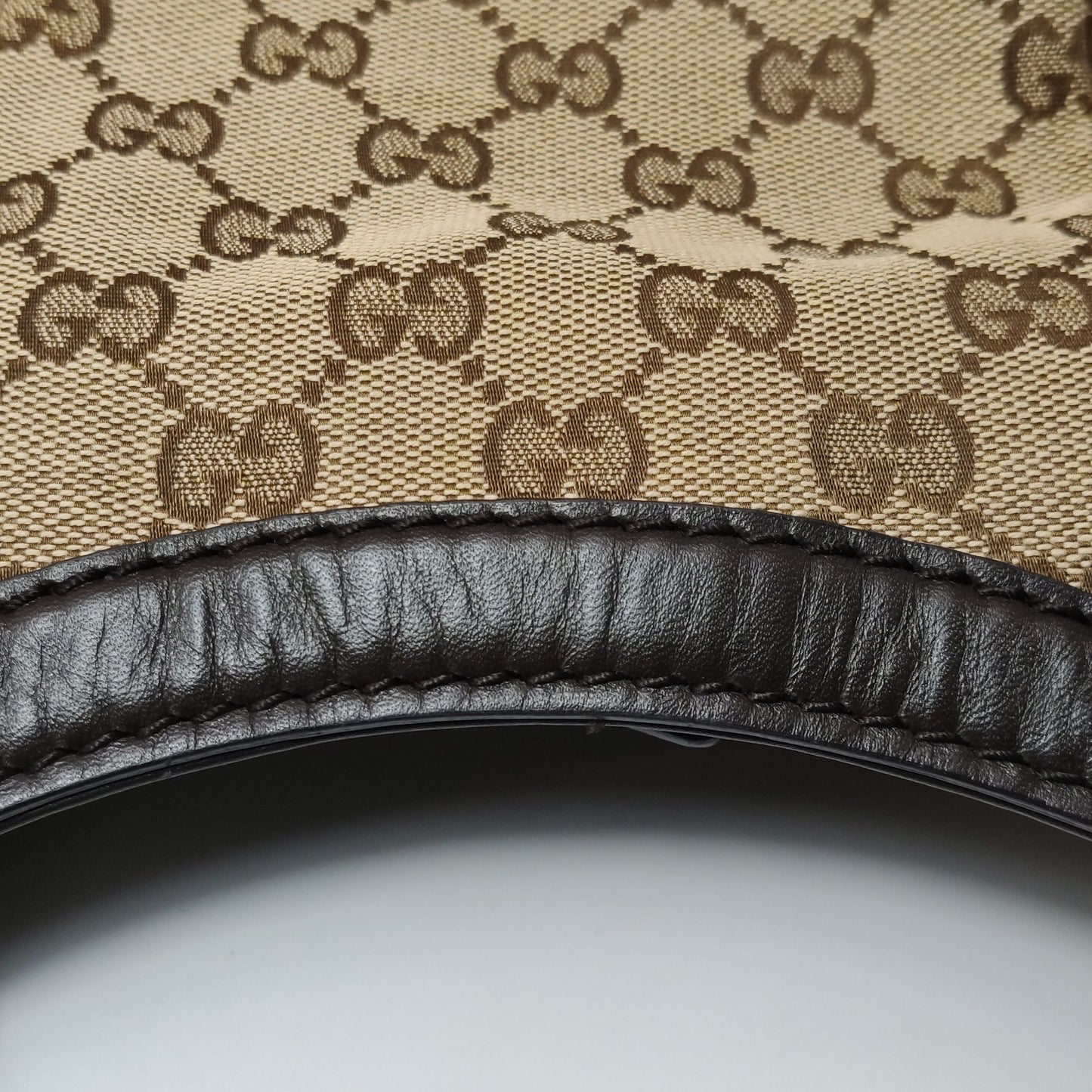 Gucci Sukey Medium Leather Canvas GG Print Shoulder Bag
