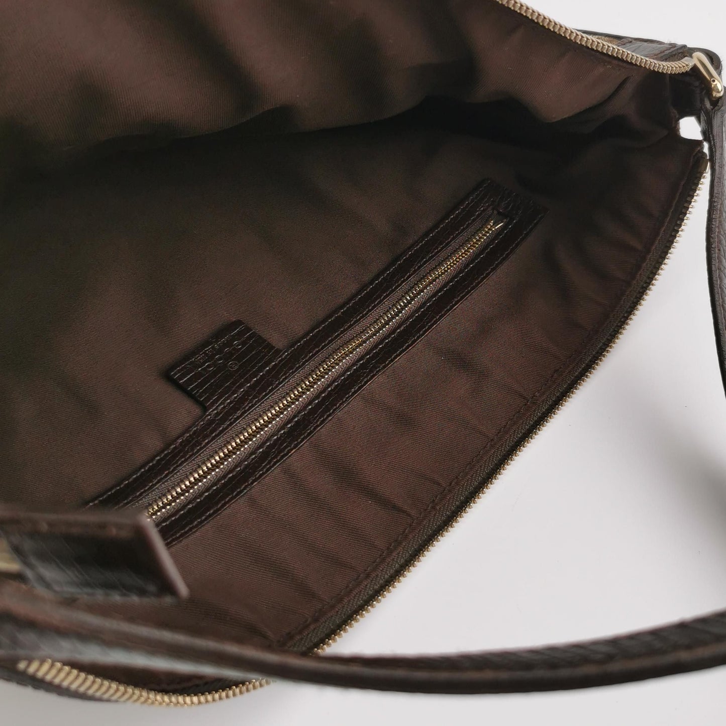 Gucci Leather and Canvas GG Monogram Striped Shoulder Bag