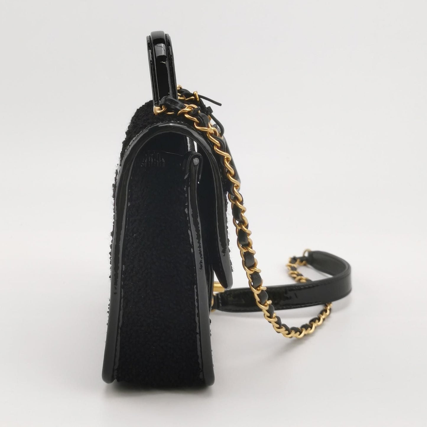 Chanel Patent Leather Double C Flap Shoulder Bag 250526781208641