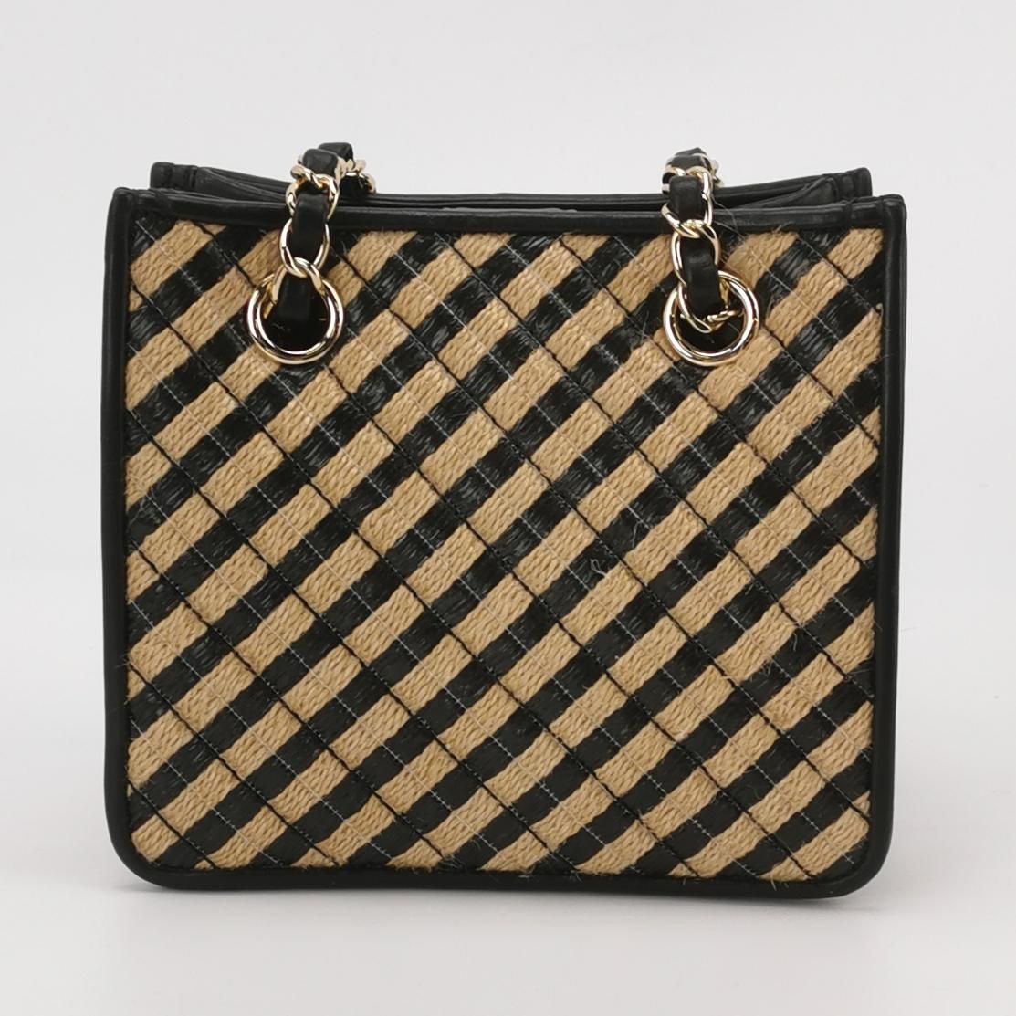 Chanel Calfskin Color Block Stripes Double C Flap Shoulder Bag 250531781216560