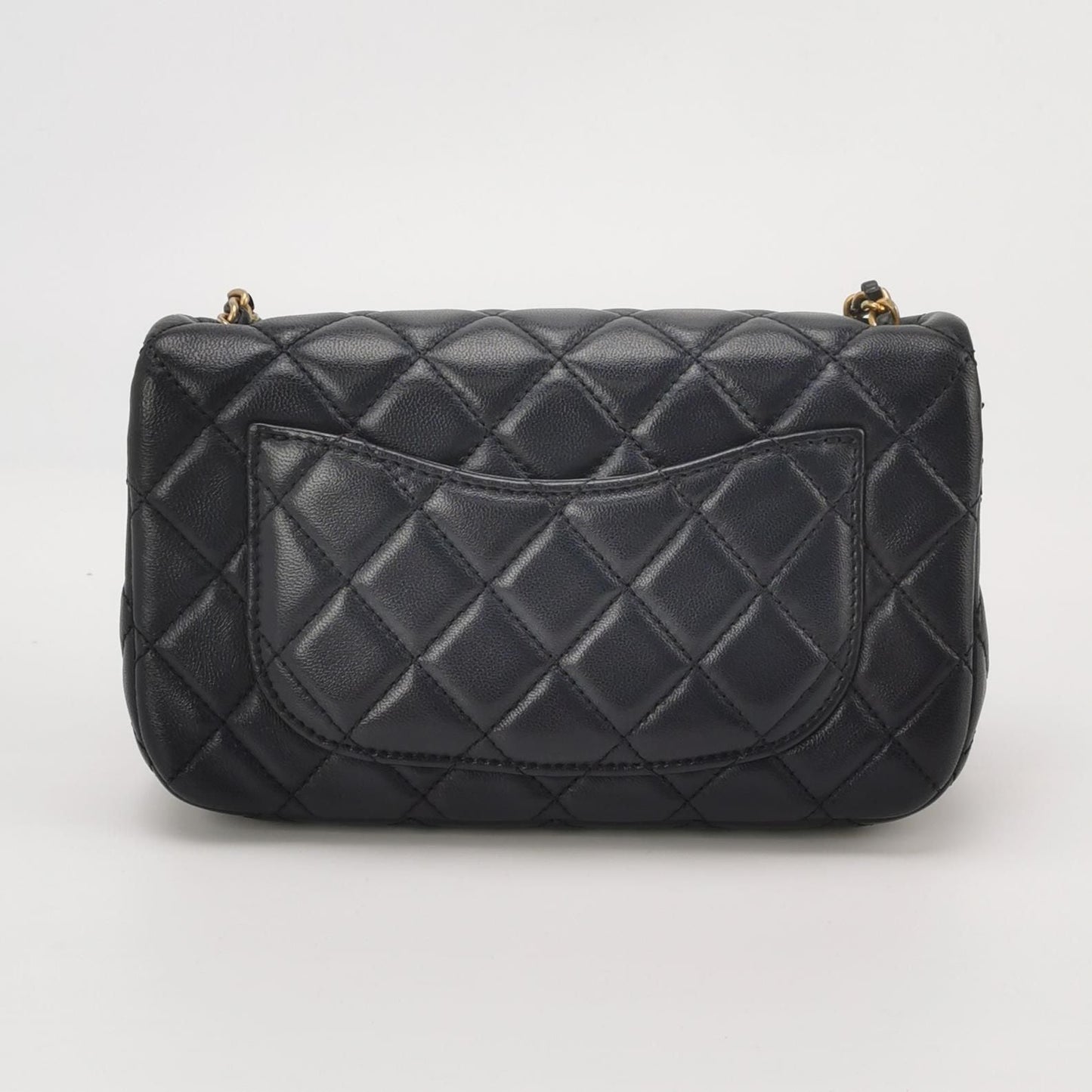 Chanel Classic Flap Seasonal Limited Edition Mini Lambskin Quilted Gold Ball Double C Chain Shoulder Bag 250529781212649