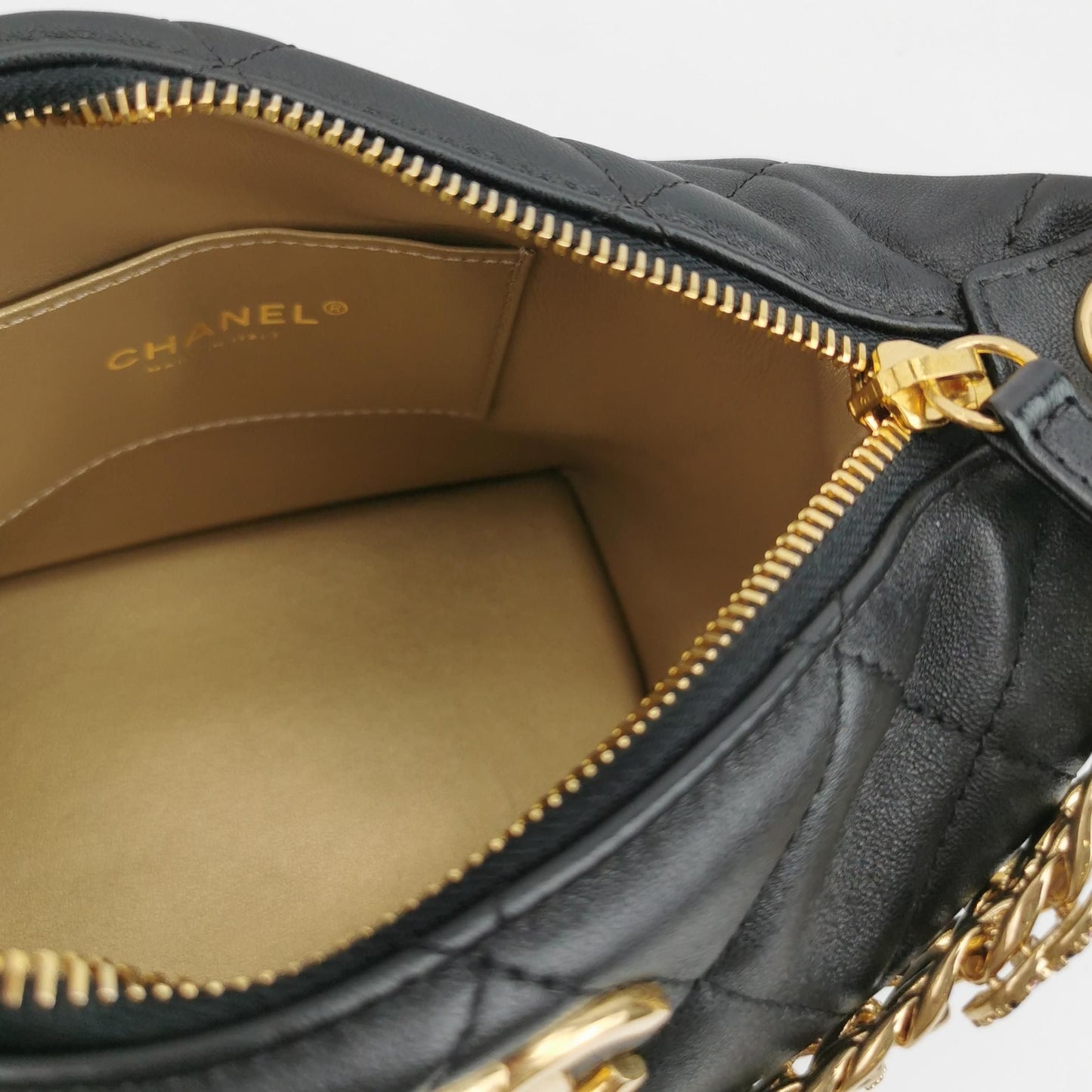 Chanel Quilted Lambskin Double C Logo Crossbody Shoulder Bag 250602781219848