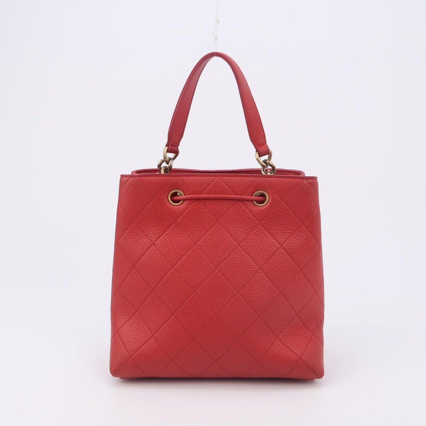 Chanel Quilted Calfskin Double C Logo Drawstring Shoulder Bag 24121778986463