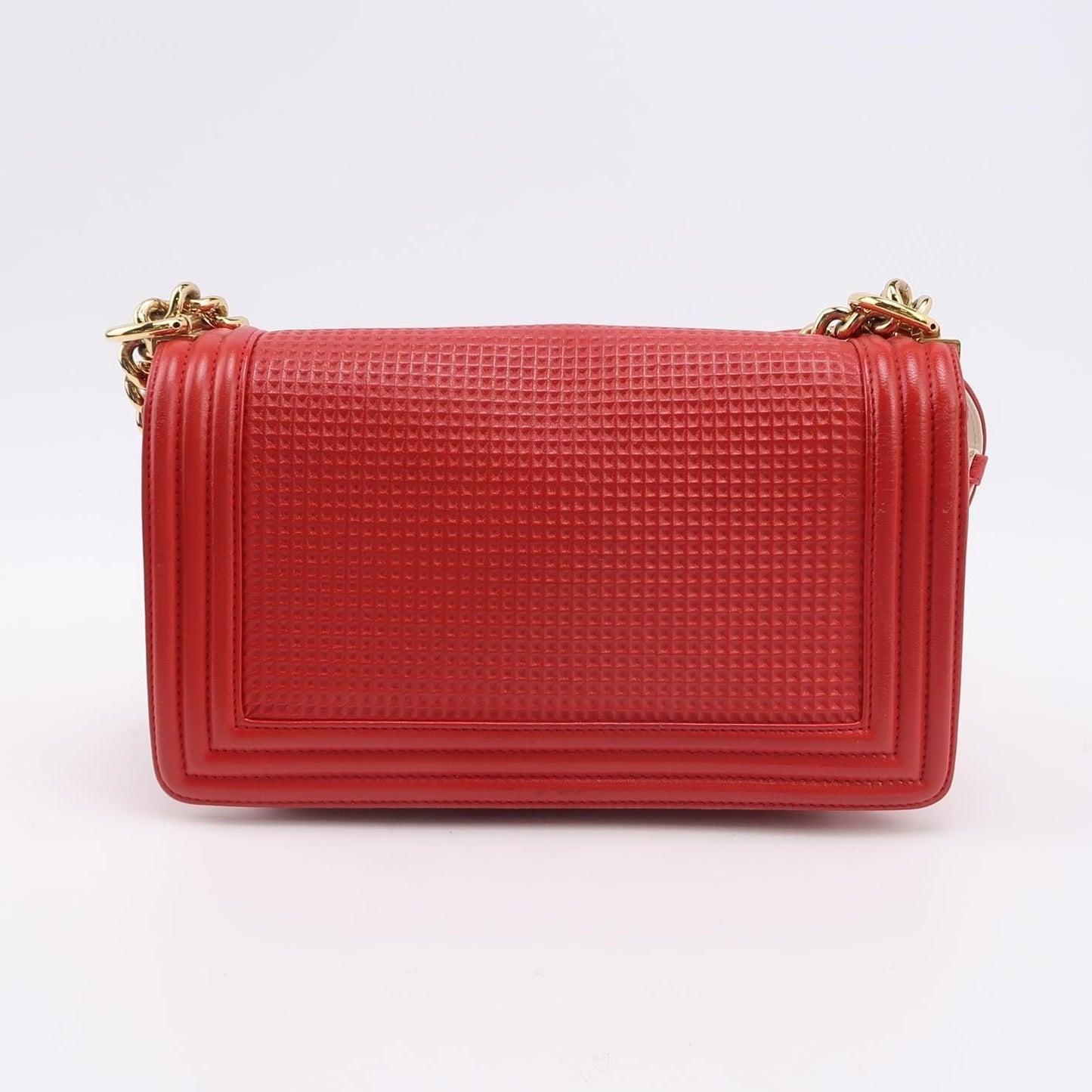 Chanel Leboy Seasonal Limited Medium Lambskin Square Double C Lock Shoulder Bag 24112178953802