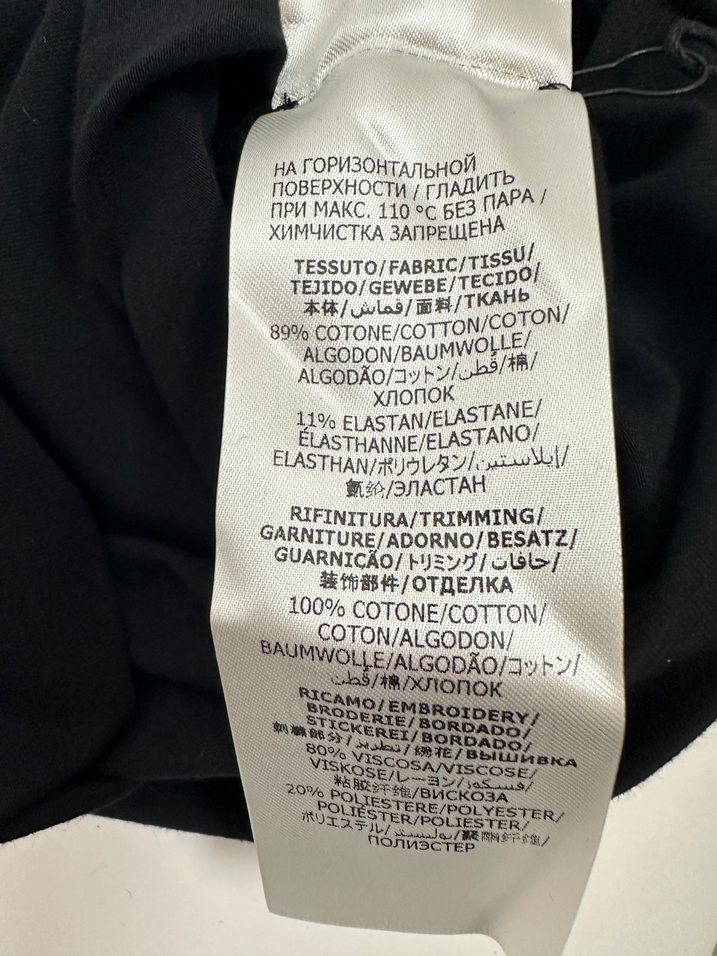 Alexander McQueen Black Cotton Round Collar T-Shirt with Logo Size IT 38 (UK 6)