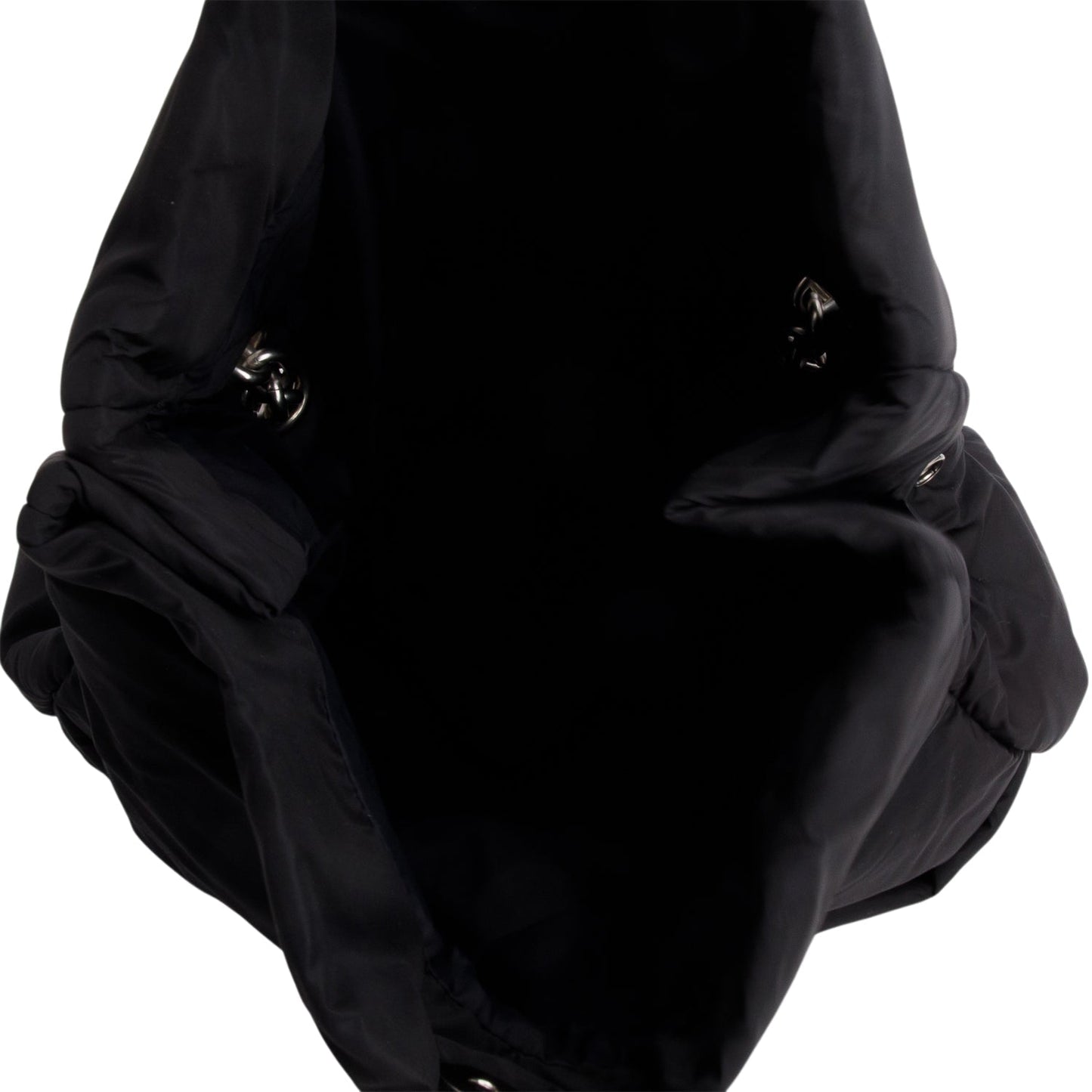 Balenciaga Black Nylon Mini Monaco BB Shoulder Bag