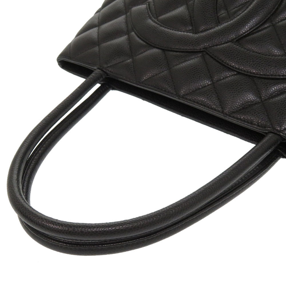 CHANEL Tote Bag Caviar skin black Tote Women