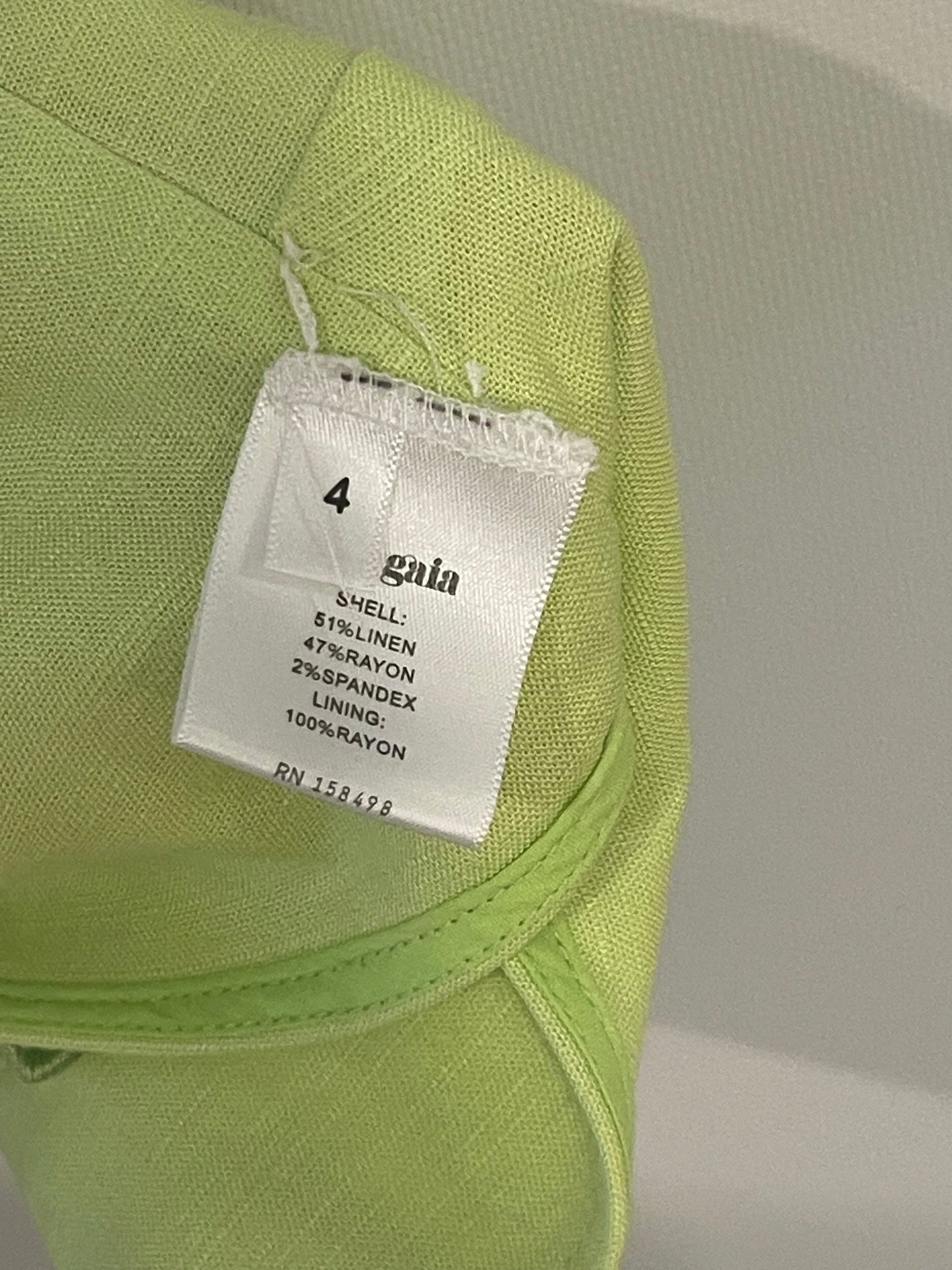 Cult Gaia Light Green Top and Short Set with Floral and Chain Details Size US 2-4 (UK 6-8) (