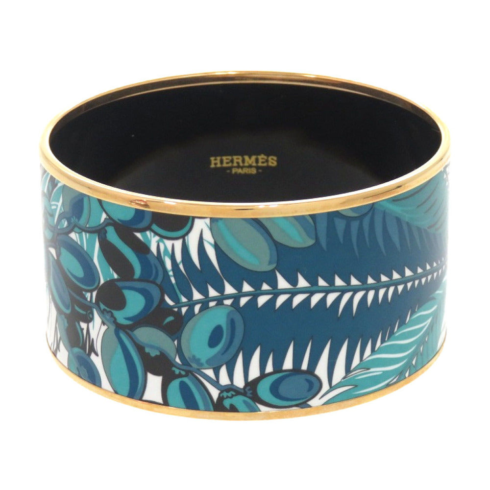 HERMES Bangle metal green Seven-packed baked goods Emile TGM Women d