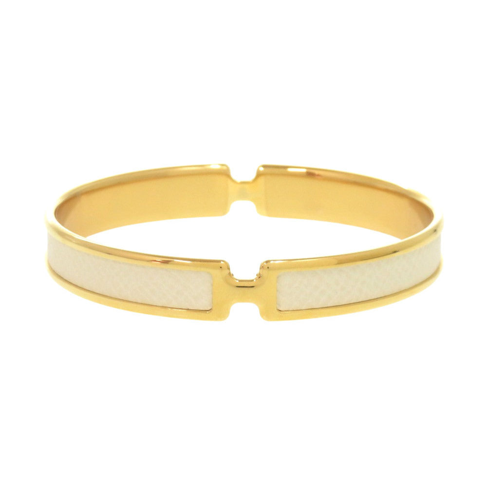 HERMES Bangle Epsom white Olympe Women T3 d