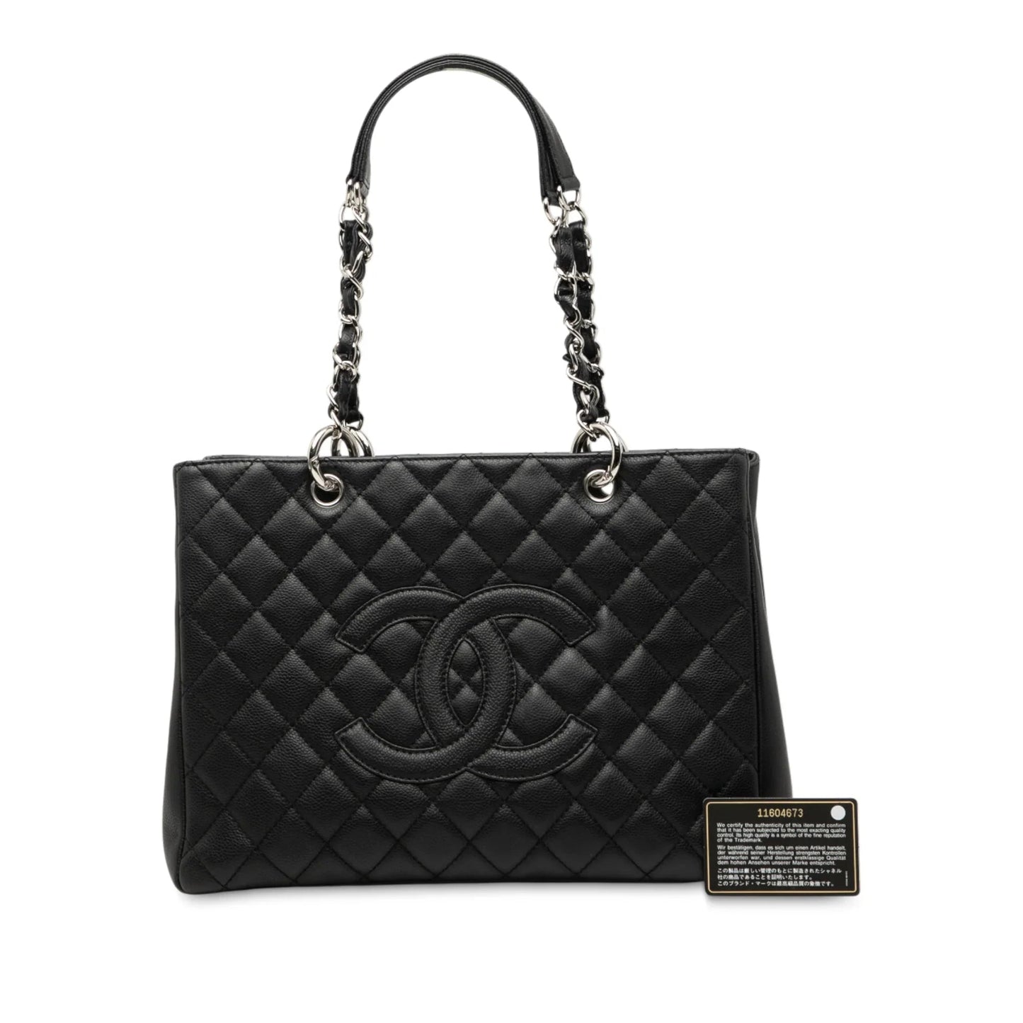 Black Chanel Caviar Grand Shopping Tote