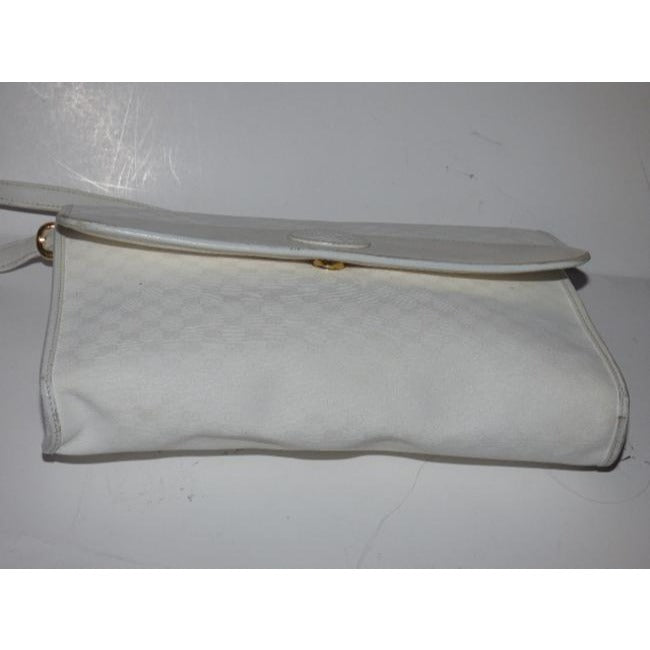 Gucci White Small G Logo Coated Canvas Leather Cross Body
