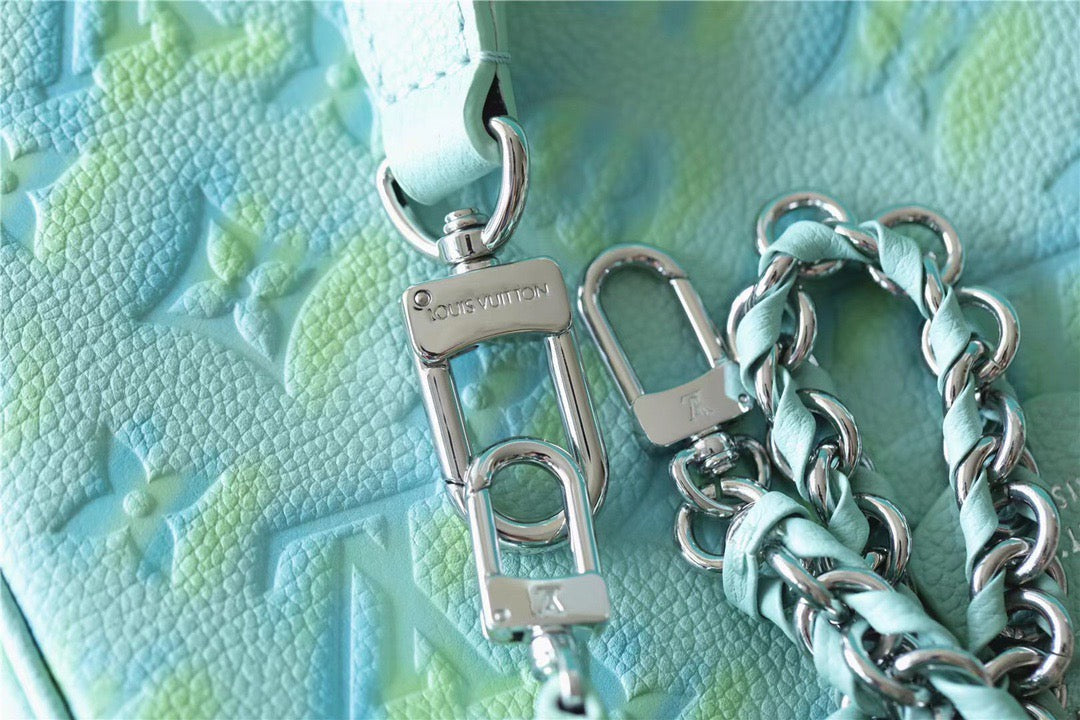 Top Quality Multi Pochette Accessoires Monogram Empreinte Vert D’eau Green For Women, Womens Handbags 9.4in/24cm Top Quality M46180