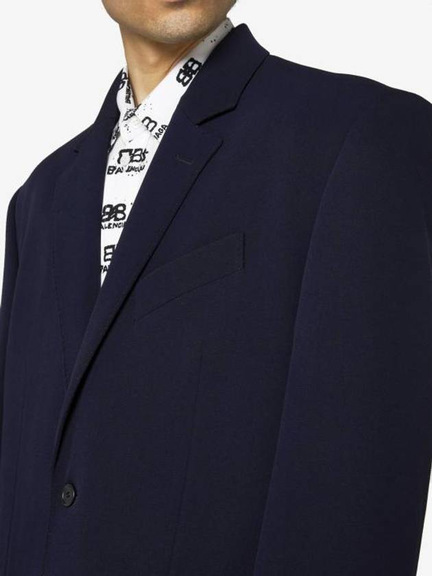 Luxury Balenciaga Trending 2025 Regular Tailored Jacket Navy