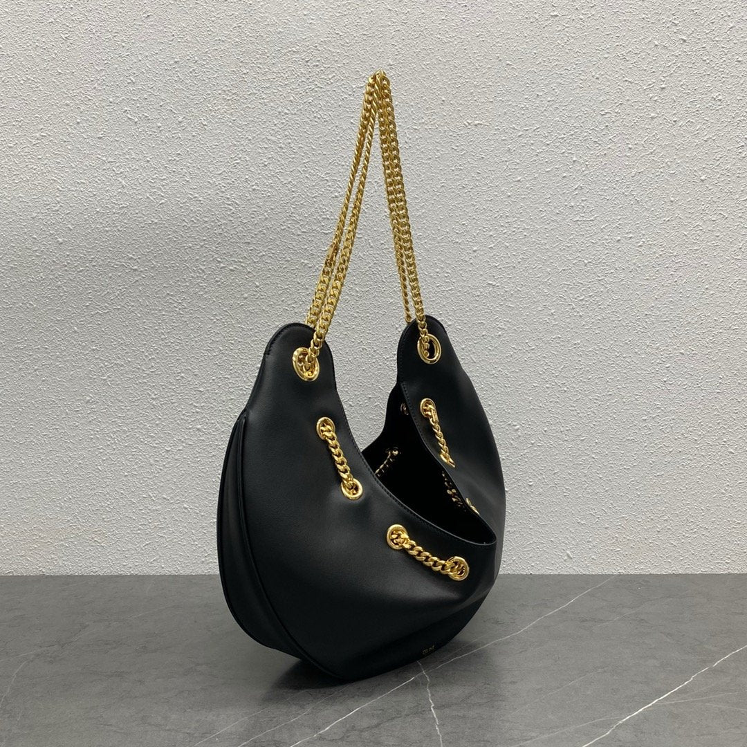 Top Quality Large Ava Chain Black For Women 13in/33cm