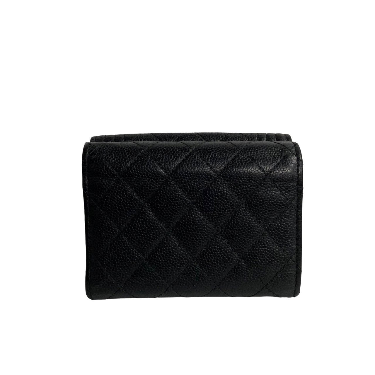 CHANEL Bifold Wallet Matt caviar skin black Boy chanel