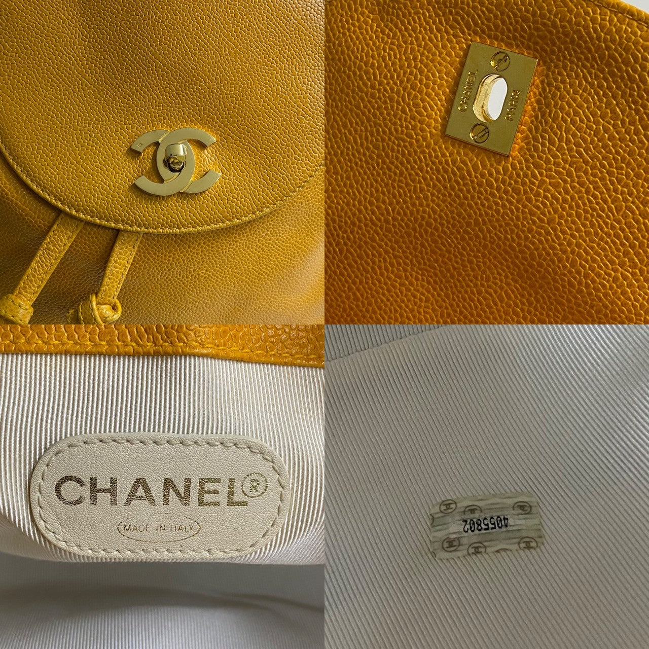 Chanel Triple Coco Caviar Skin Backpack