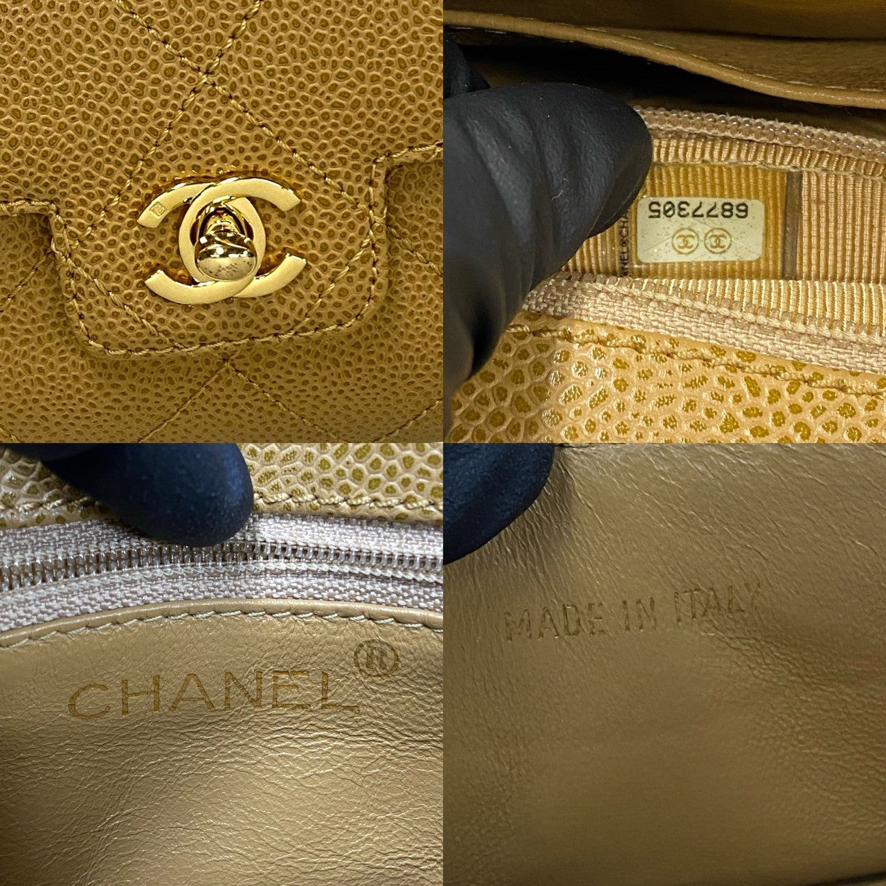 Chanel Matelasse Caviar Skin Mini Handbag
