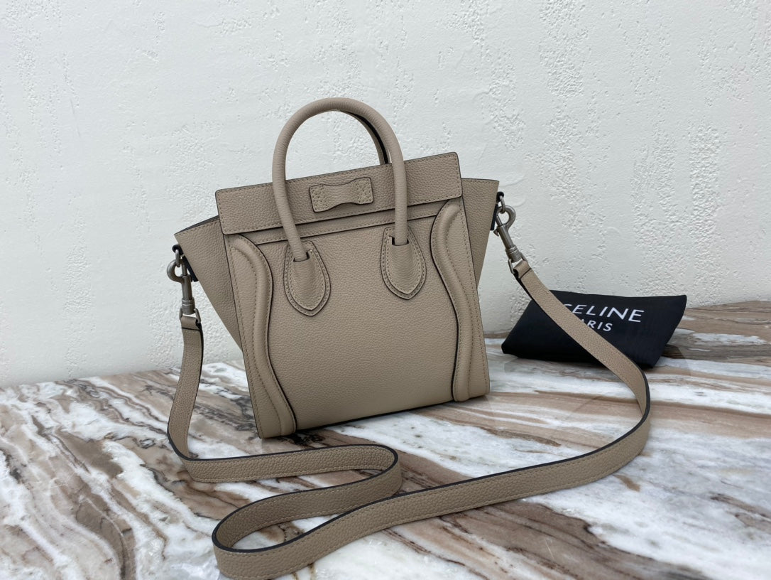 Top Quality Nano LuGucciage Bag In Drummed Brown For Women 8in/20cmÂ