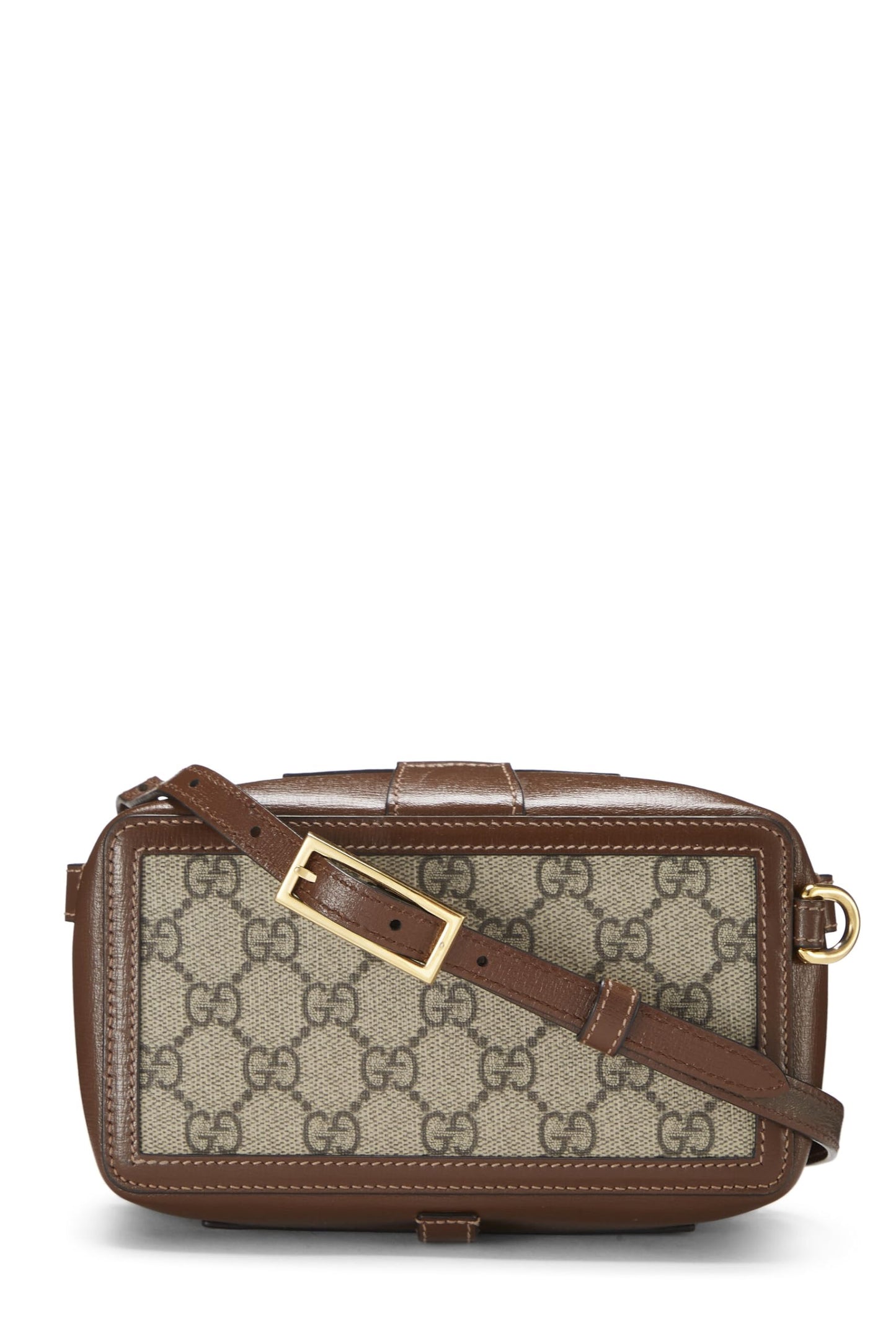 Gucci, Original GG Supreme Canvas Clasp Closure Bag Mini, Brown