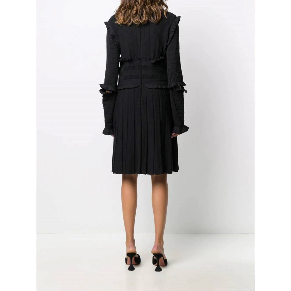 Chanel Black Ribbed Wool Dress - 2010s