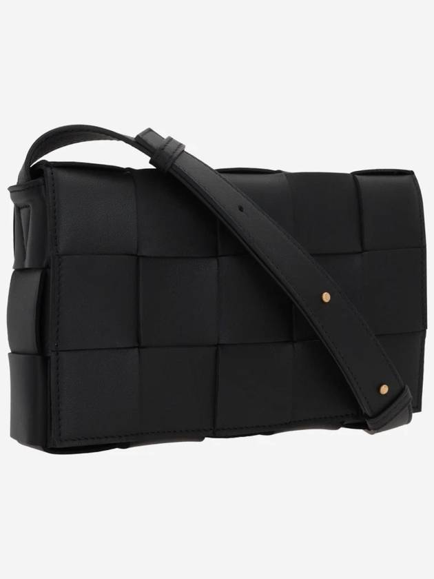 Luxury Bottega Veneta Intrecciato Cassette Cross Bag Black