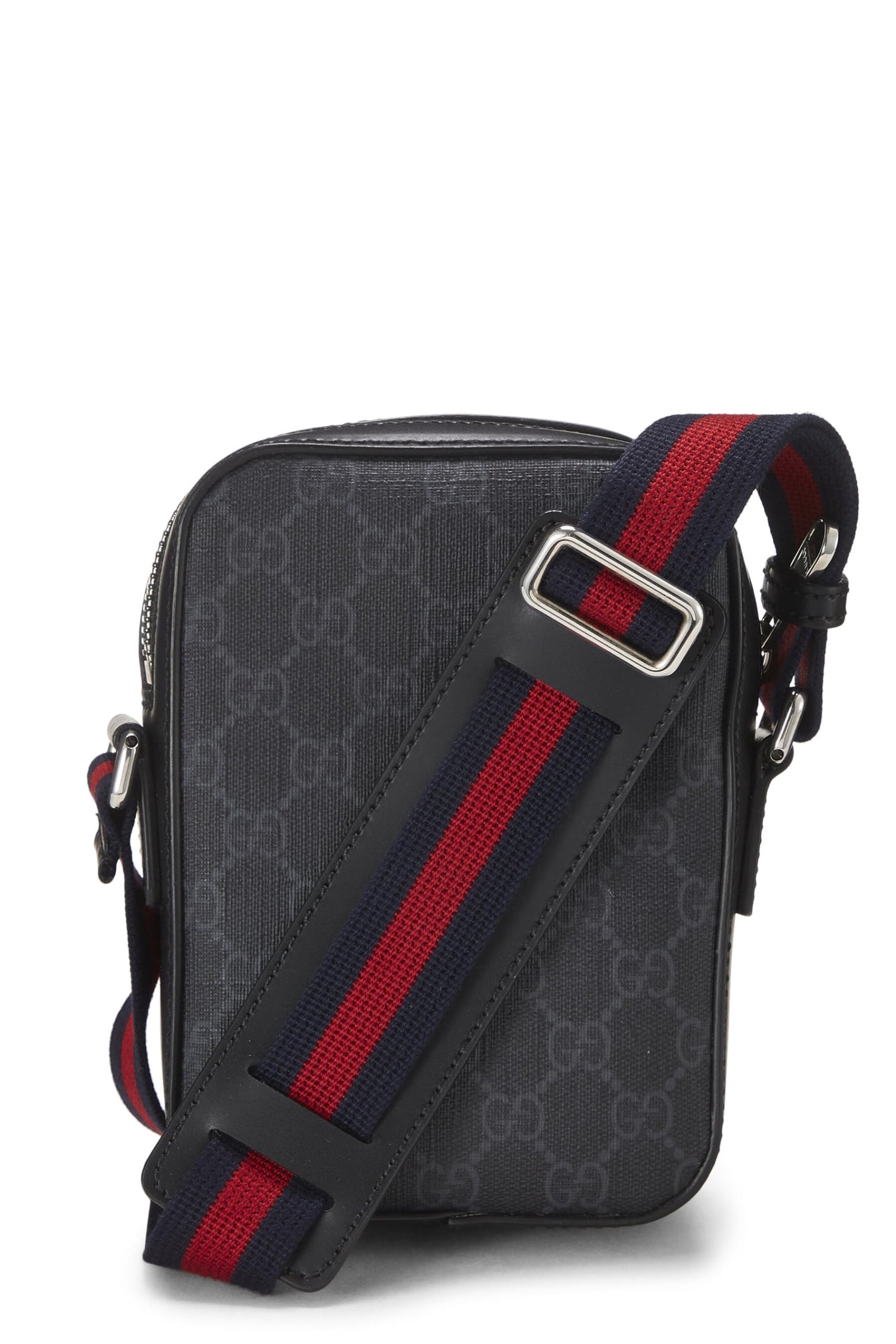 Gucci, Black GG Supreme Canvas Vertical Web Messenger Mini, Black