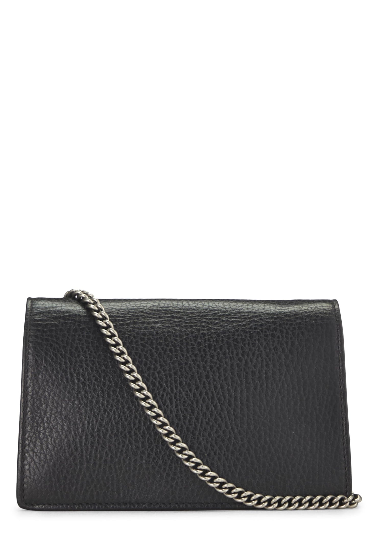 Gucci, Black Leather Dionysus Shoulder Bag Super Mini, Black